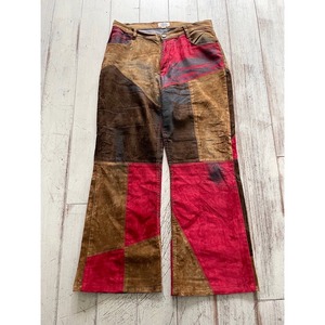 -CECIL- velours patchwork flare pants