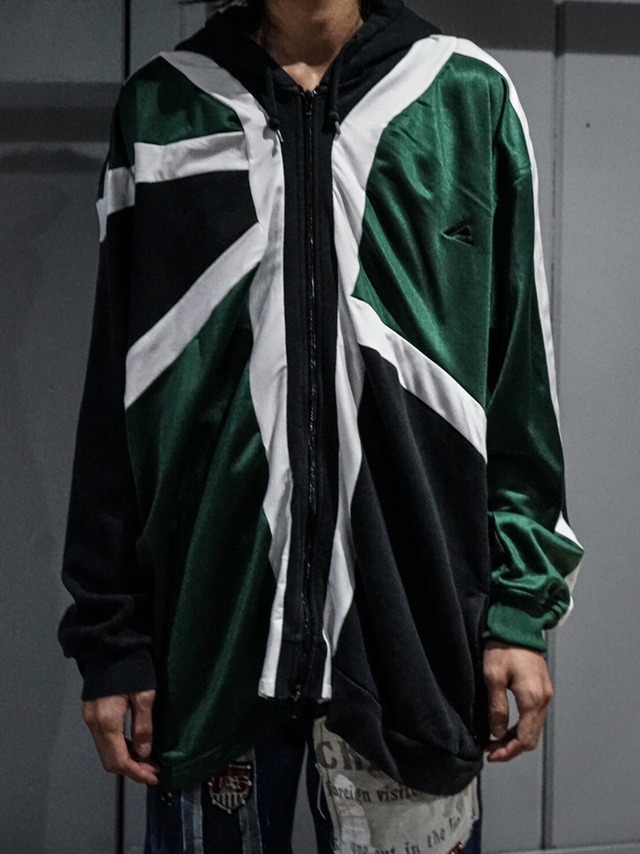 【add (C) vintage】"Original Remake" Different Track Jacket Docking Design Loose Track Jacket