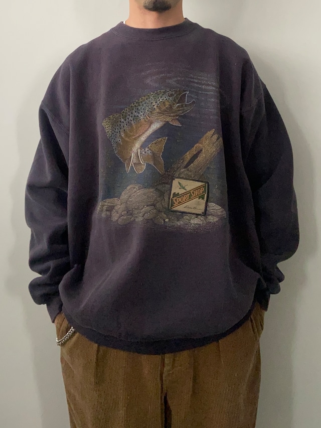 EDDIE BAUER / "TROUT" CREW NECK SWEAT