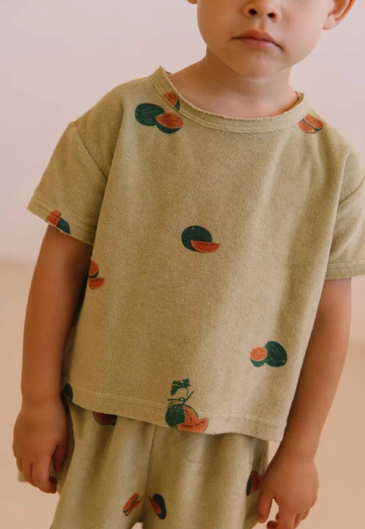 【予約】Studio Boheme Paris TSHIRT ESSENTIAL GOLDEN GREEN / WATERMELON