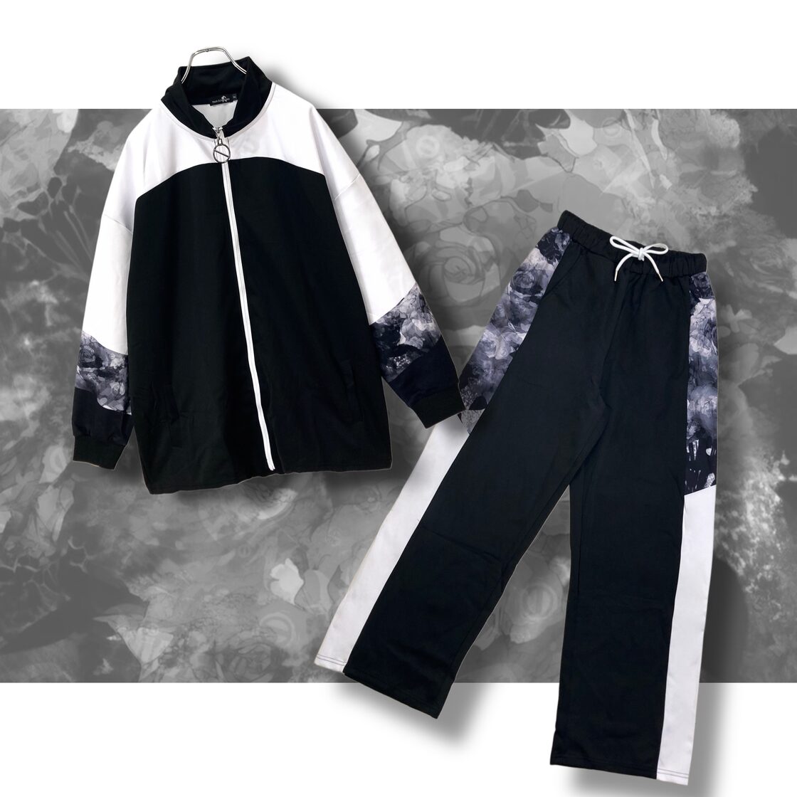 3300円引き大特価》UNISEX SET-UP【BLOCKING ARTISTIC ROSE】 | PAY ID