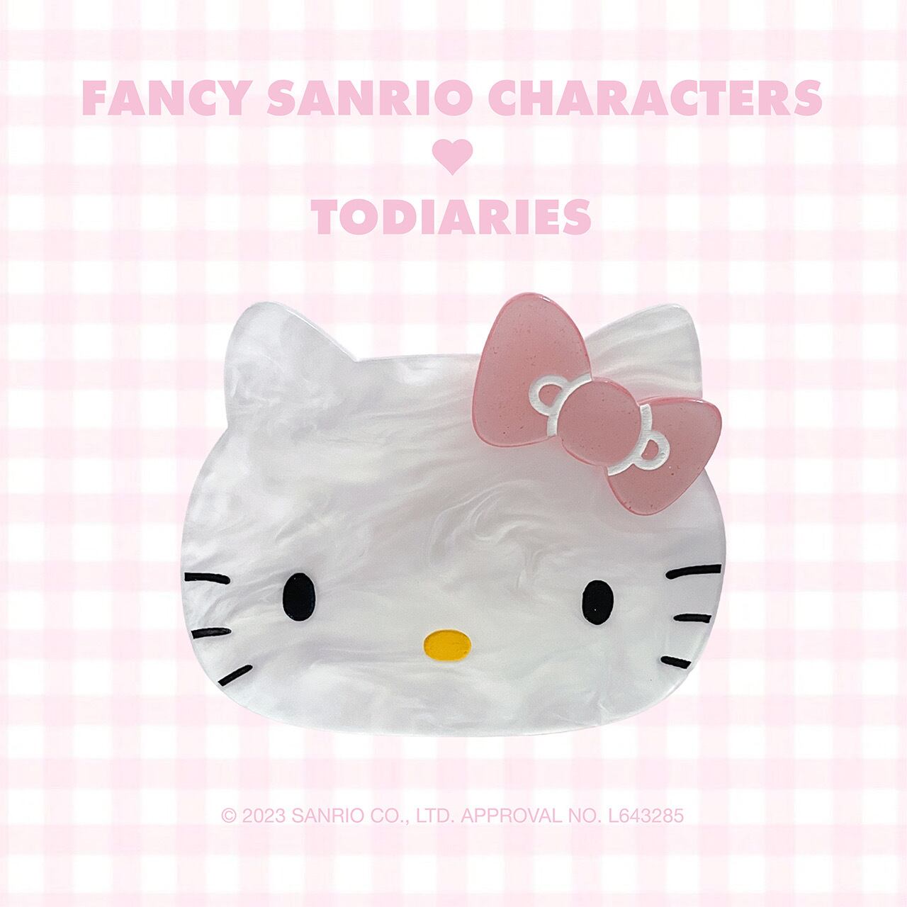 受注生産）TODIARIES × FANCY SANRIO CHARACTERS・HELLO KITTY ヘアクリップ フェイス  TODIARIES トゥーダイアリーズ