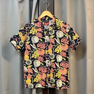 BEAMS+ PRINT OPEN COLLAR SHIRT《M》
