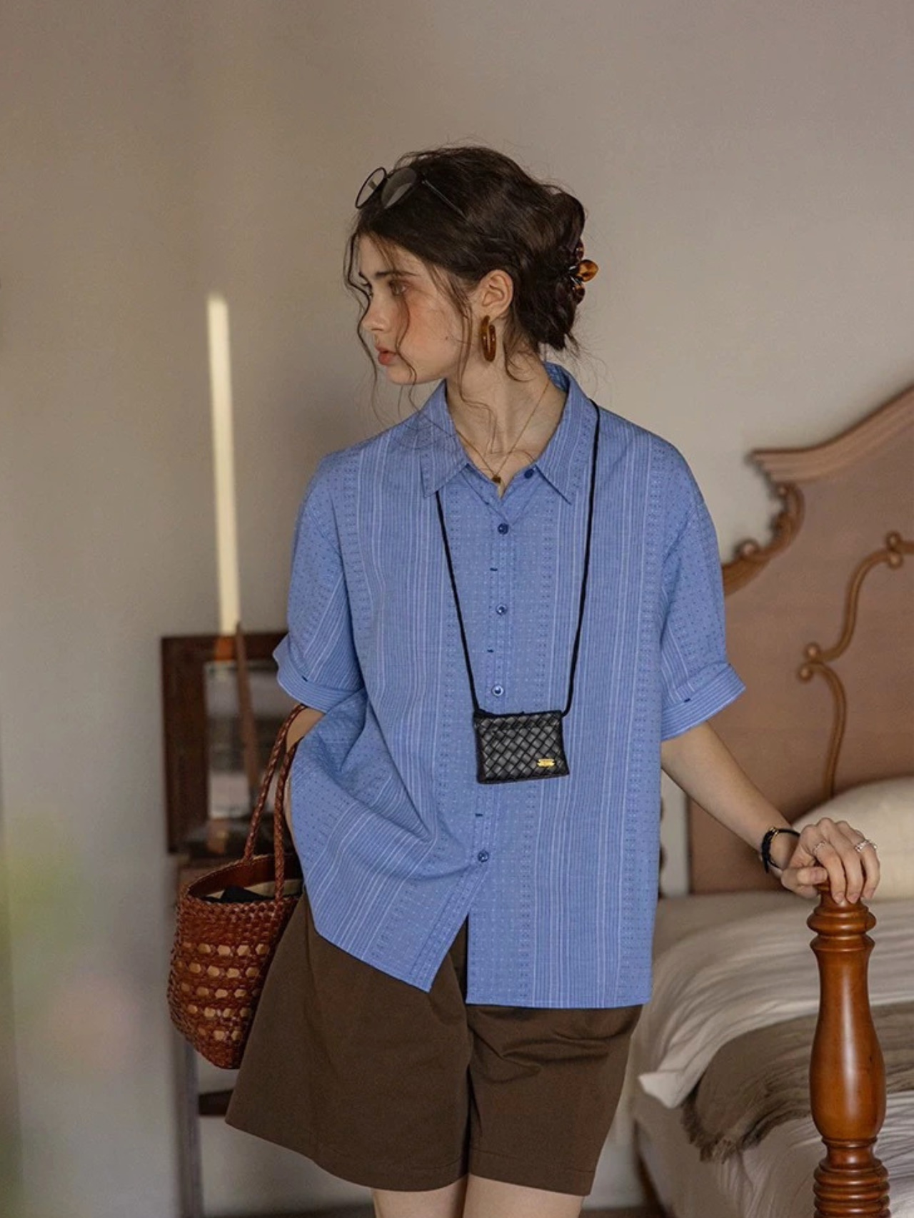 Rivage Jacquard Roll-Up Shirt F0777