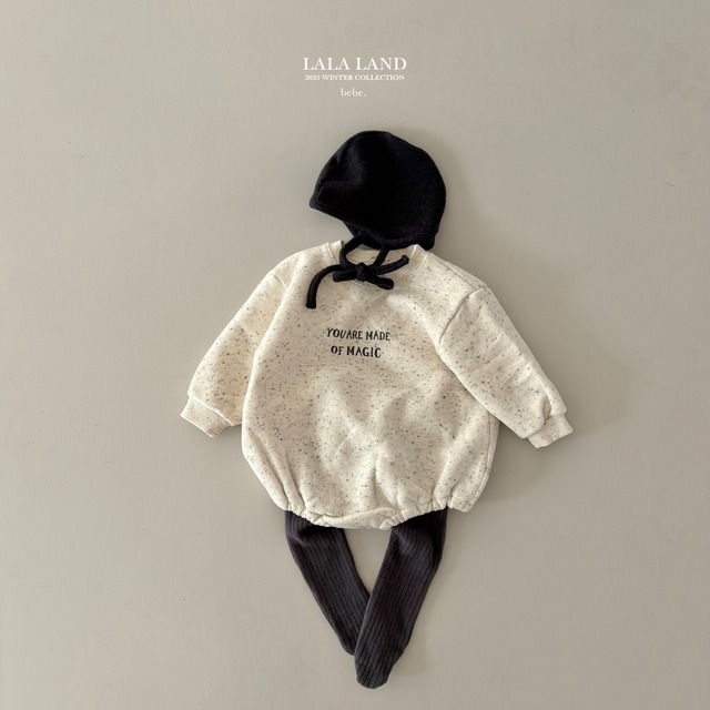 《予約》lala land ¨ bebe) magic brushed suit(oreo)