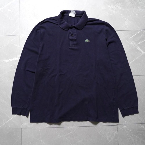 LACOSTE Polo Shirt Navy XL size ラコステ　ポロシャツ　長袖　ネイビー　XLサイズ　ワンポイント