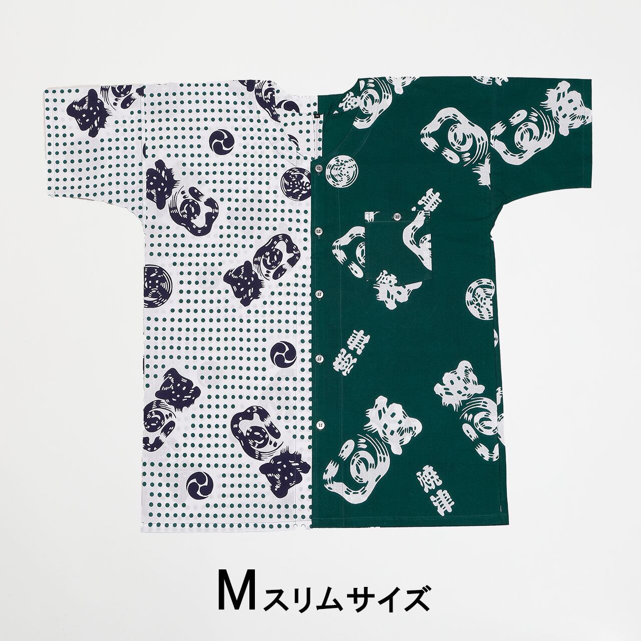 魚河岸シャツ 【品番 40021-Mスリム】【焼津緑1+豆絞り 緑1と紺1】