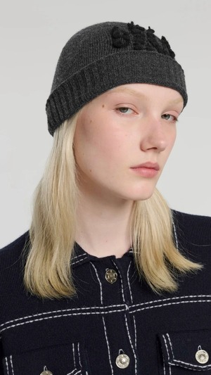 BARRIE -MINI THISTLES HAT- :CHARCOAL