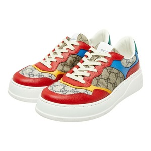 グッチ GGスプリーム - ローカット スニーカー サイズ7 1/2 726828 マルチカラー PVC メンズ GUCCI 【中古】