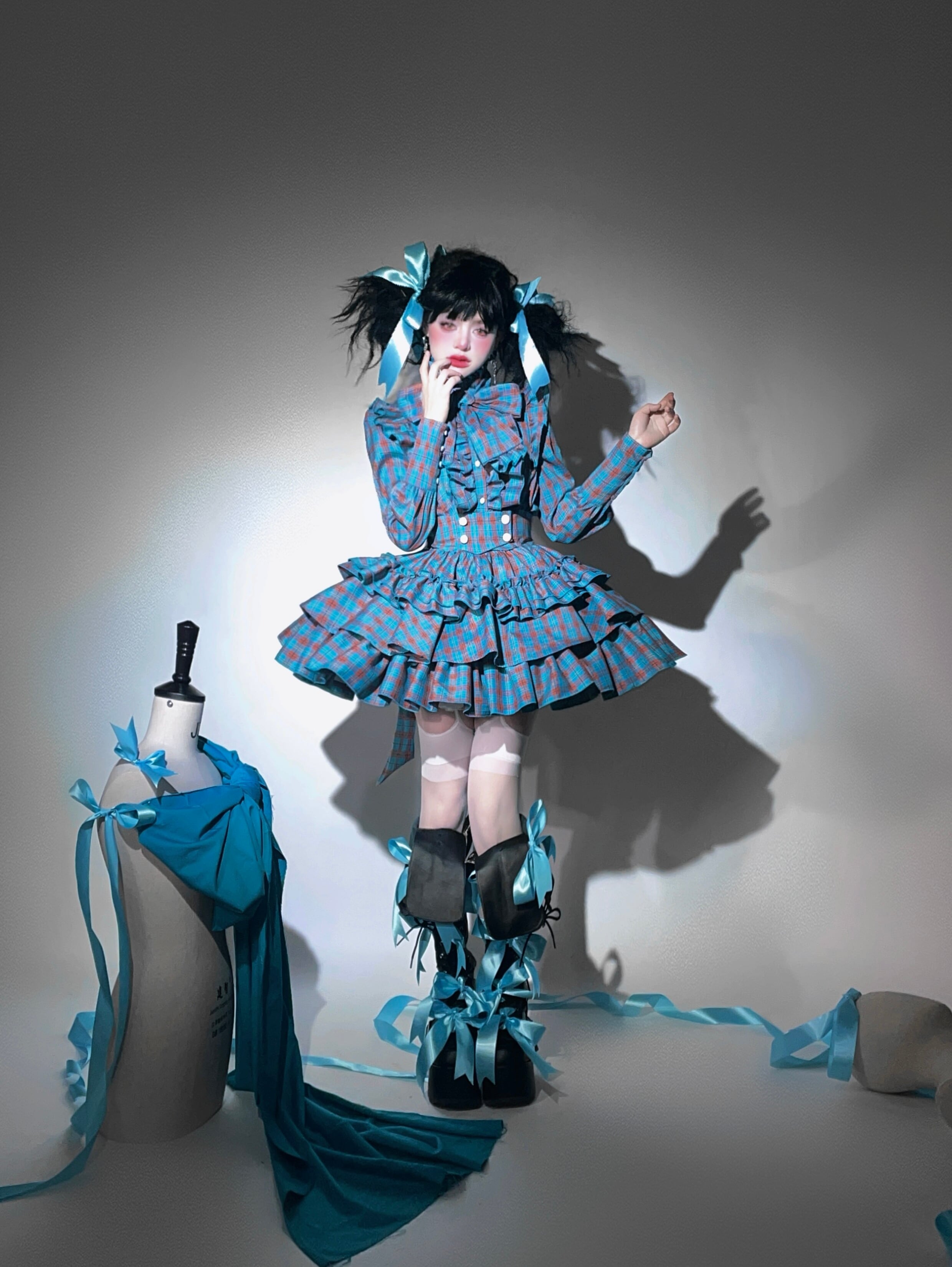 入荷済み「CATCOCOON・A DOLL'S HOUSE」チェック柄 ブラウス