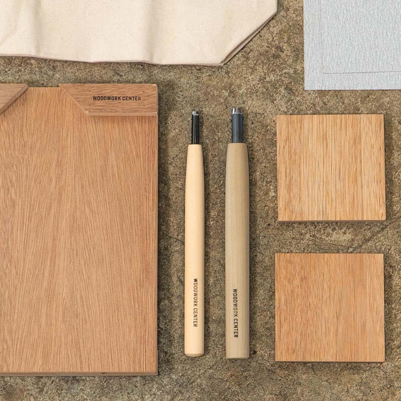 おうちでたのしむ・くるみ豆皿キット/彫刻刀2種付き | WOODWORK CENTER