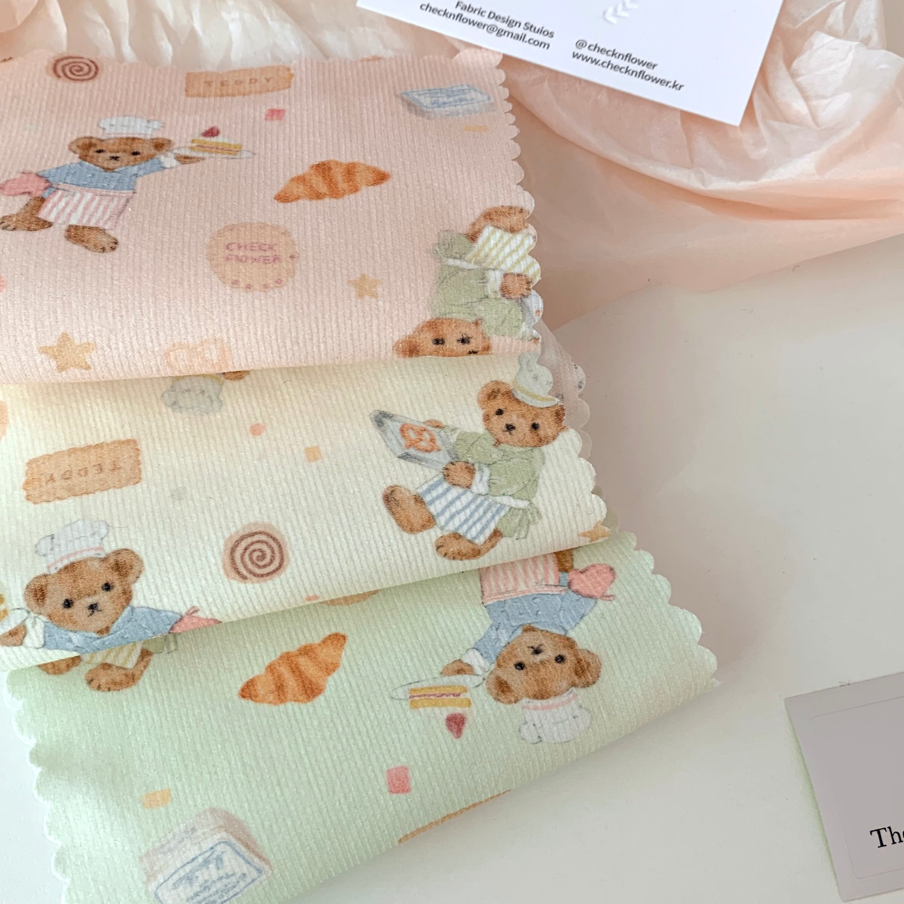 【予約】クッキーベア　コーデュロイ 生地23FW