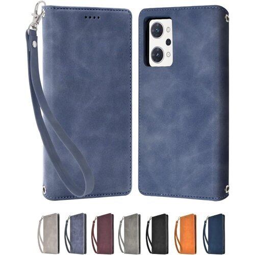 シズカウィル OPPO Reno9 A / Reno7 A ケース カバー 手帳型 スマホケース アイファンデ2 1個入り Blue ブルー色 1431