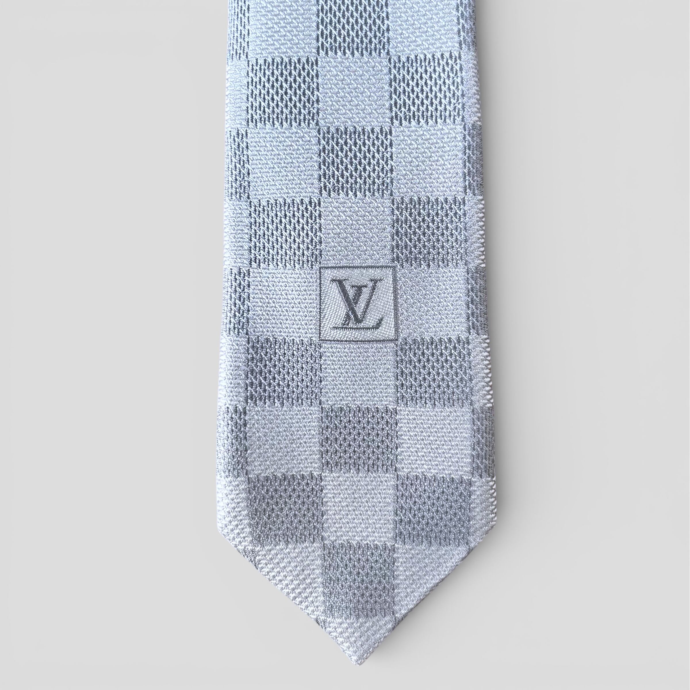 LOUIS VUITTON ルイヴィトン ネクタイ ダミエ クラシック 8CM ブルー