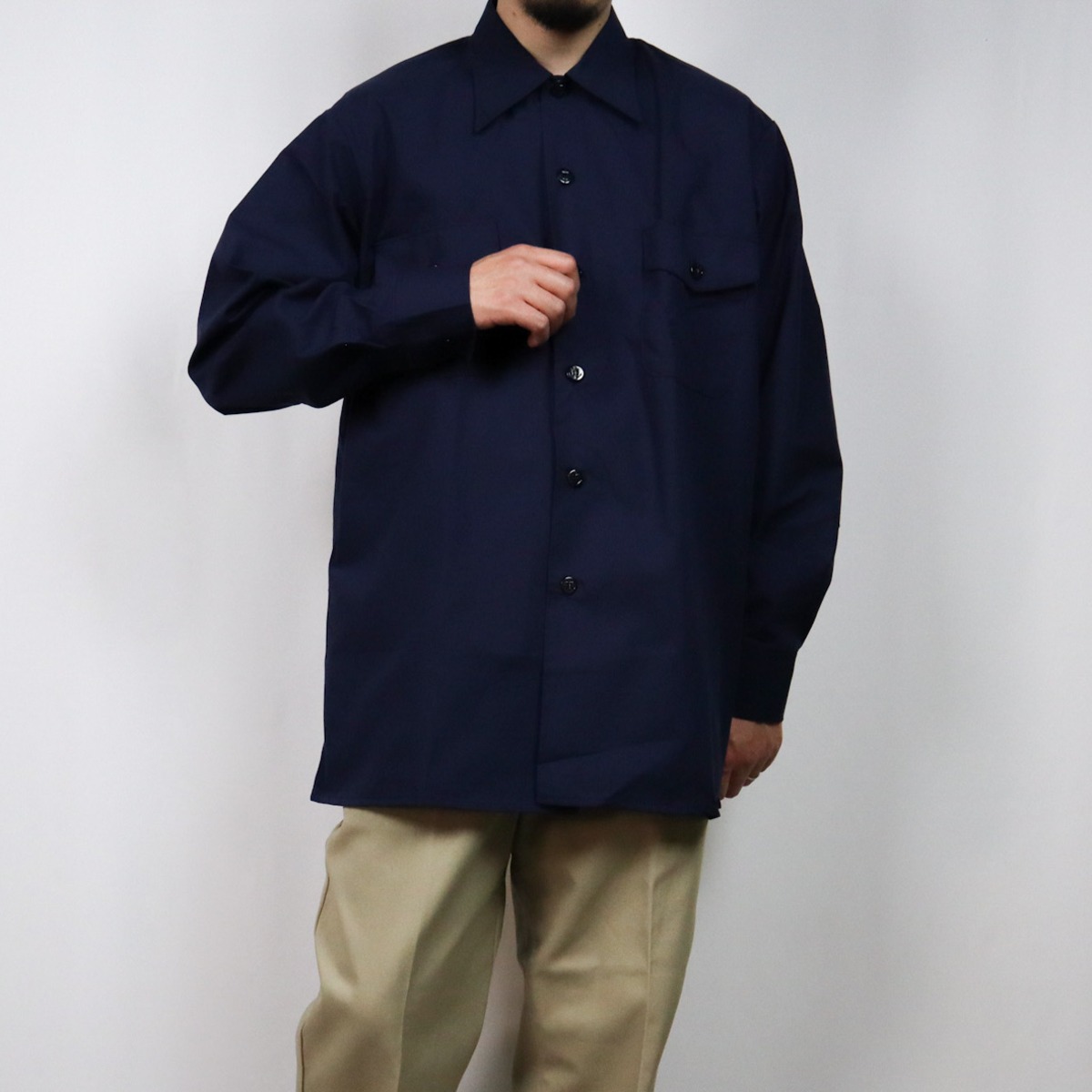 DEADSTOCK】U.S.NAVY UTILITY SHIRT アメリカ軍 USN ユーティリティ 