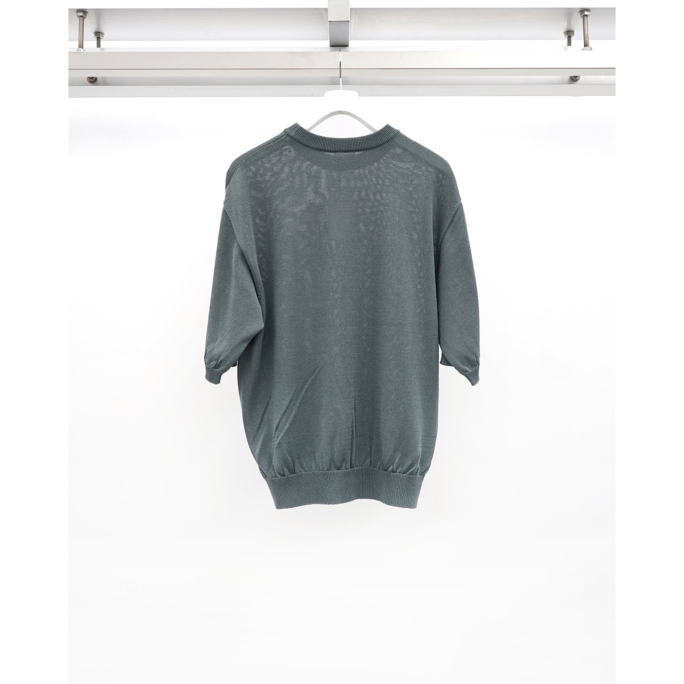 Blanc YM] (ブランワイエム) BL-26S-WKT Wide Knit T-Shirt (Gray