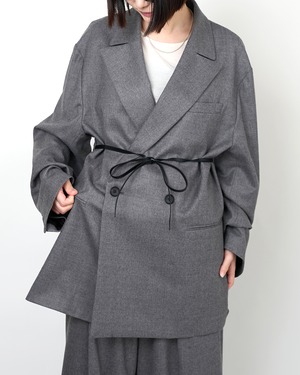 ssstein "WOOL FLANNEL OVERSIZED PEAK LAPEL JACKET〔GREY〕"