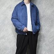 fake suede blouson blue