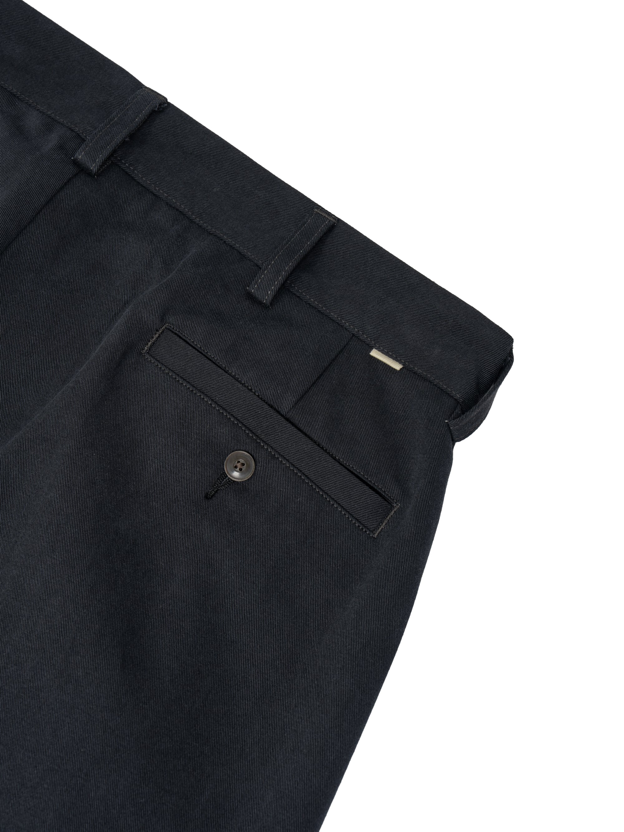 Cotton 2tuck Washed Chino Pants (black) | OVY