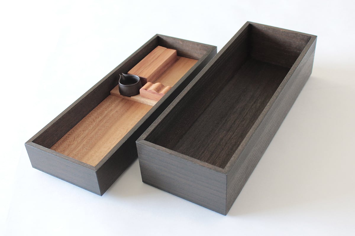 書道お道具箱【 濃茶 】 | 大人の書道ライフ | MUTUAL MORAL & MATERIALS