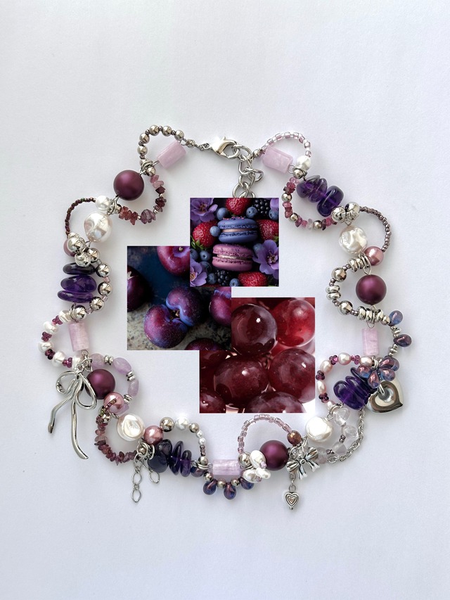 grape frill necklace