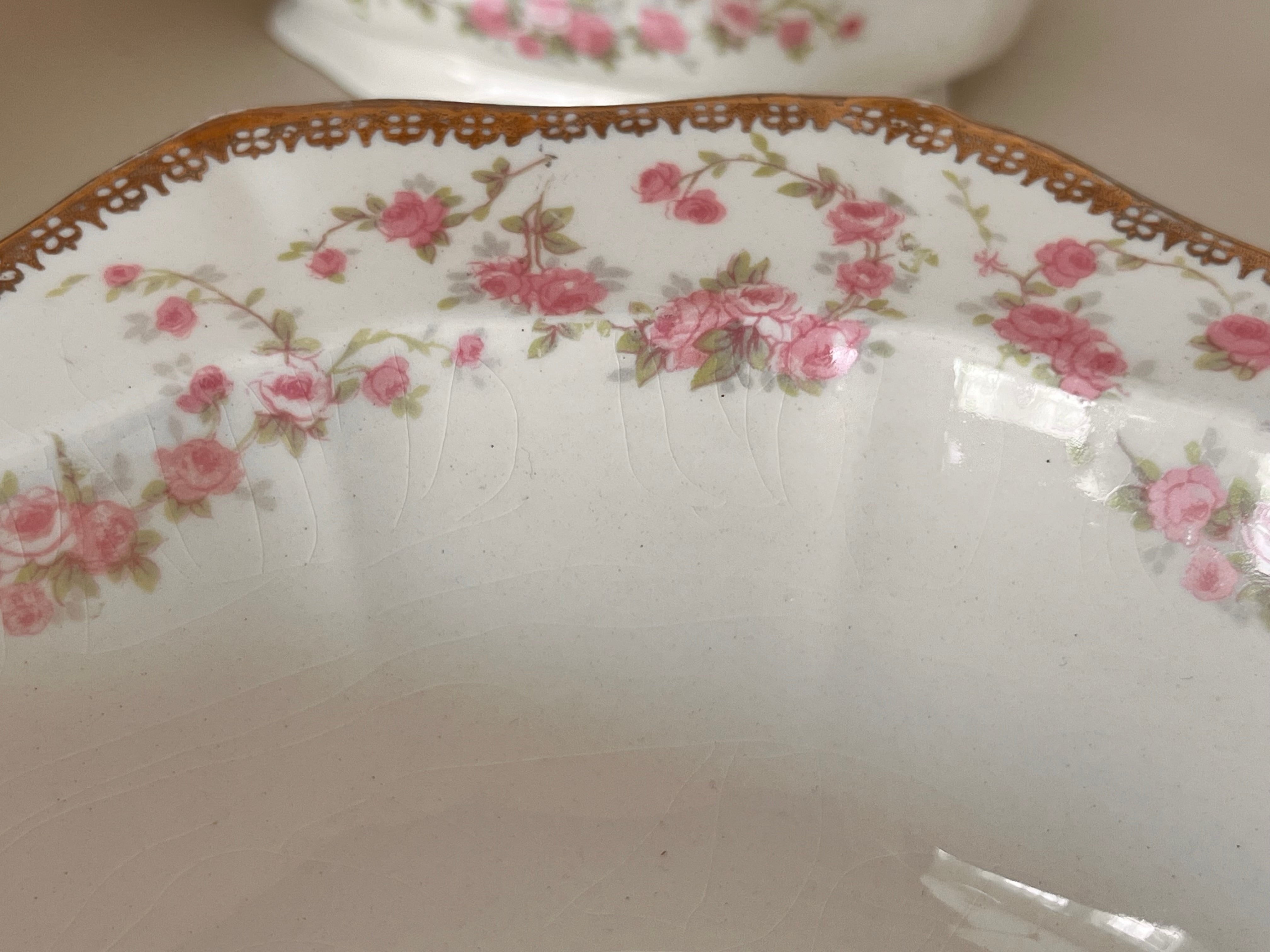 アルフレッド・ミーキン ピンクフローラル 大ボウル&小物入れセット