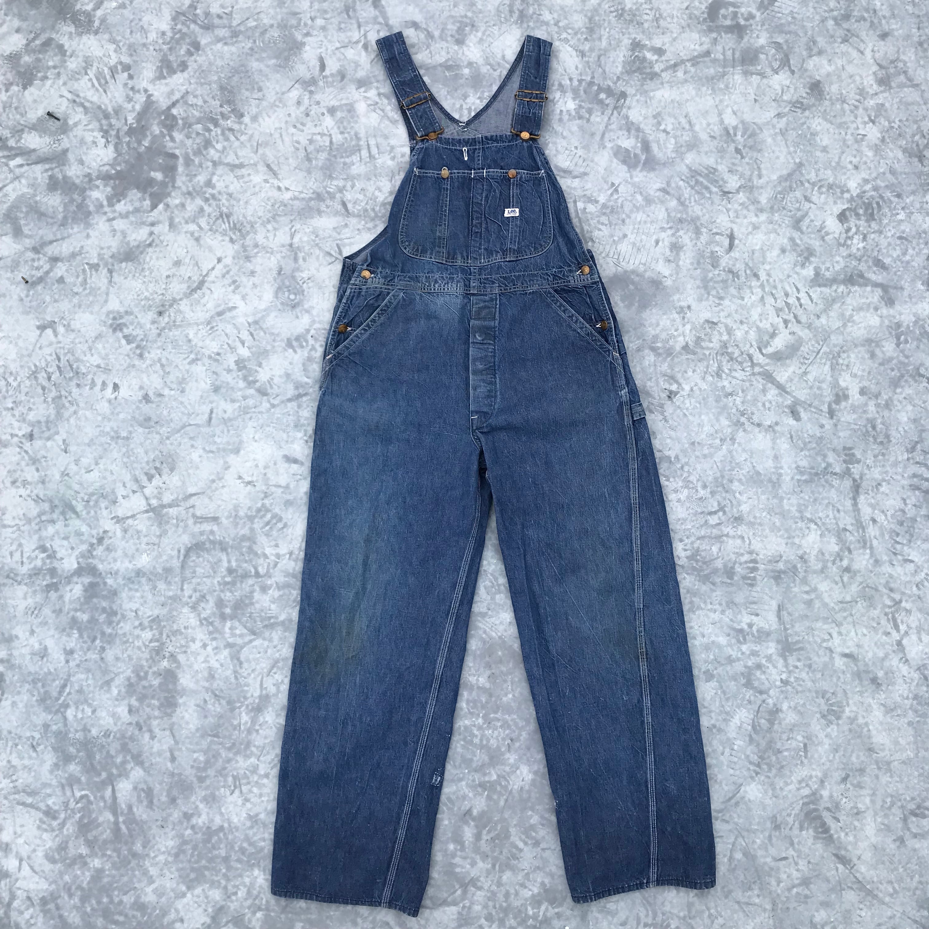 60's Lee リー デニム オーバーオール JELT DENIM トリプルステッチ 色 ...