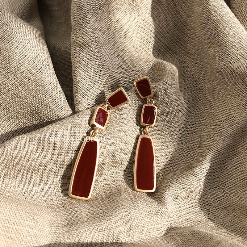 イヤリング スタンダードロングアクセサリー レトロ 指輪 ブラック・アイド・ピーズ52424106073