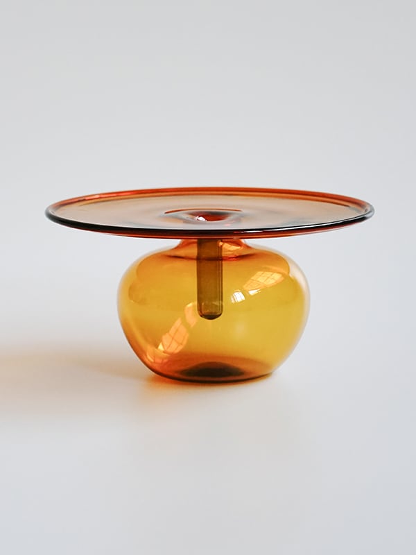 ガラスインセンスベース Lua アンバー