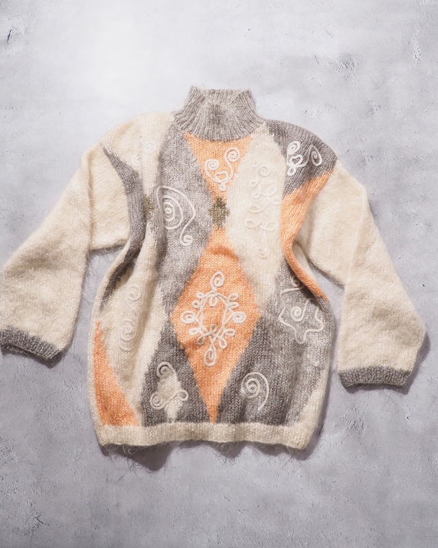 1990s ” CLASSICS ” Mohair mix vintage loose knit