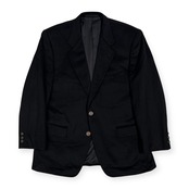 カシミヤ100% Stanley Blacker スタンリーブラッカー カシミア ウール 2B テーラードジャケット サイズ 96 AB5 (96-86-170) /ブラック/メンズ