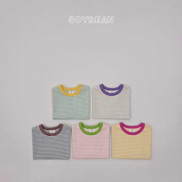 【ﾉﾍﾞﾙﾃｨ＆送料無料】Captain Striped Short Sleeve T-shirt / soy bean