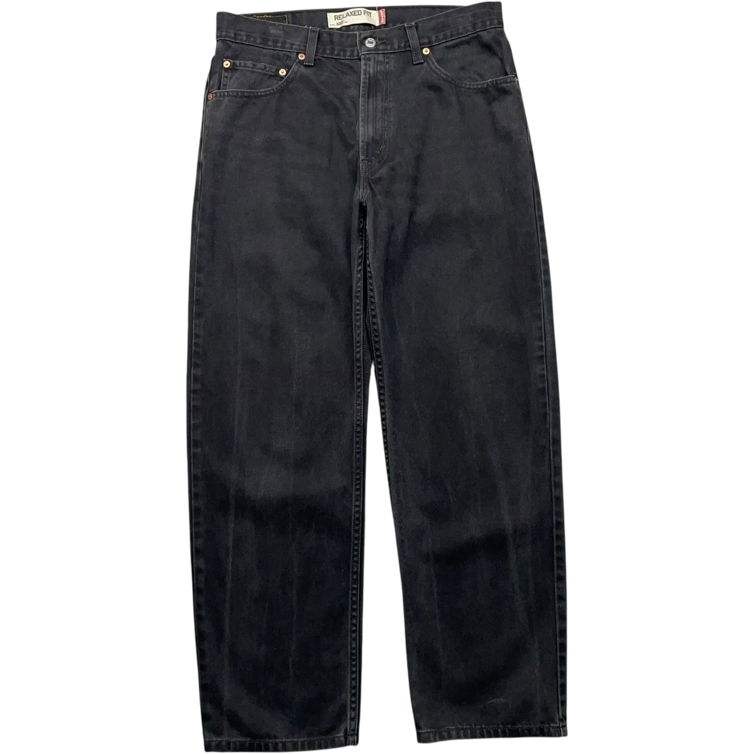 《実寸 W34L29》 Levi's リーバイス 550 ブラックデニム テーパード no.8637