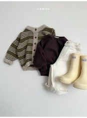 〖取寄〗韓国子供服 / 26winter / minirobe / ラインカーディガン / キッズ *S~XL*
