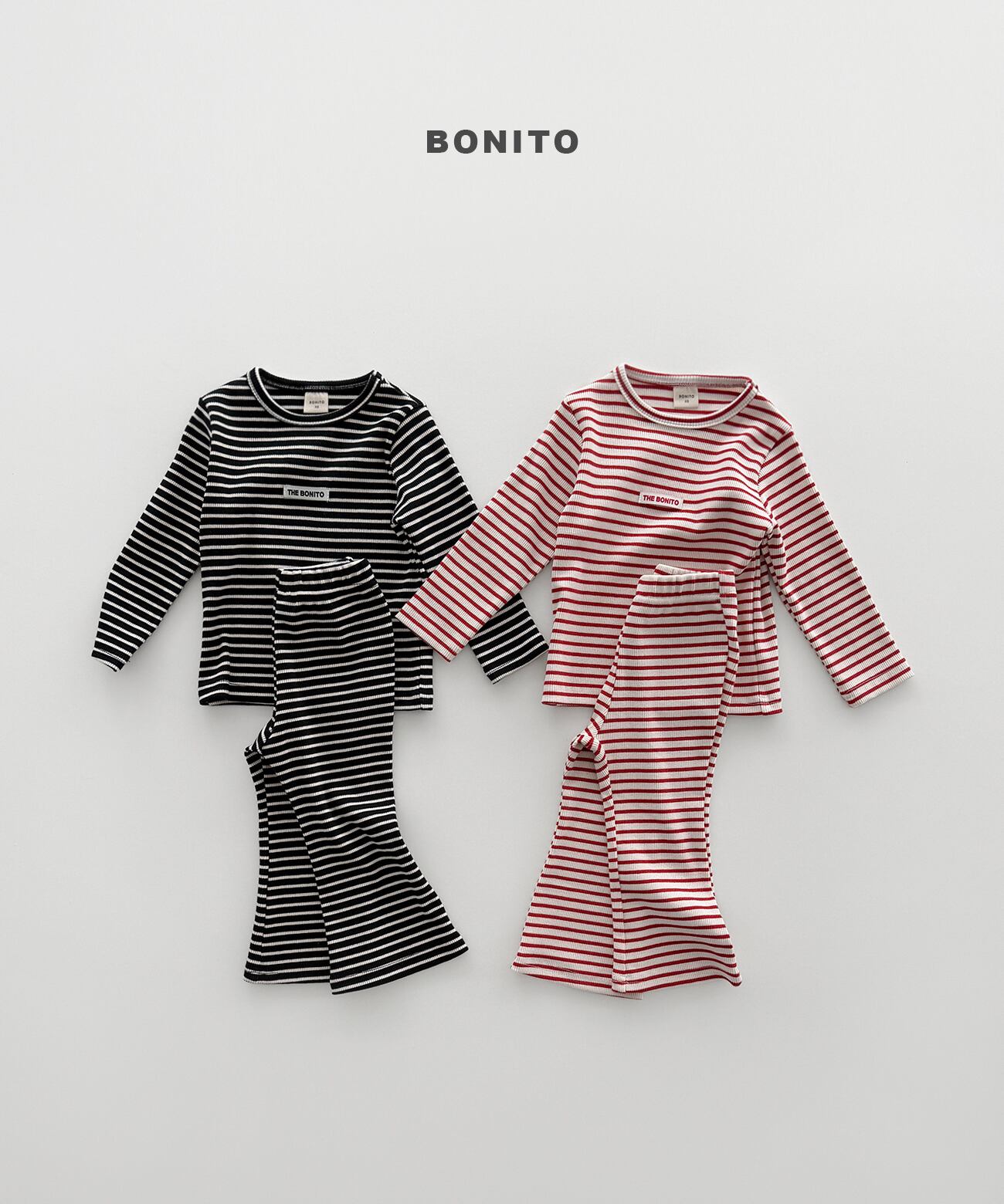 【Jr.size】tantan stripe slim set up【BONITO】※9月中旬発送予定