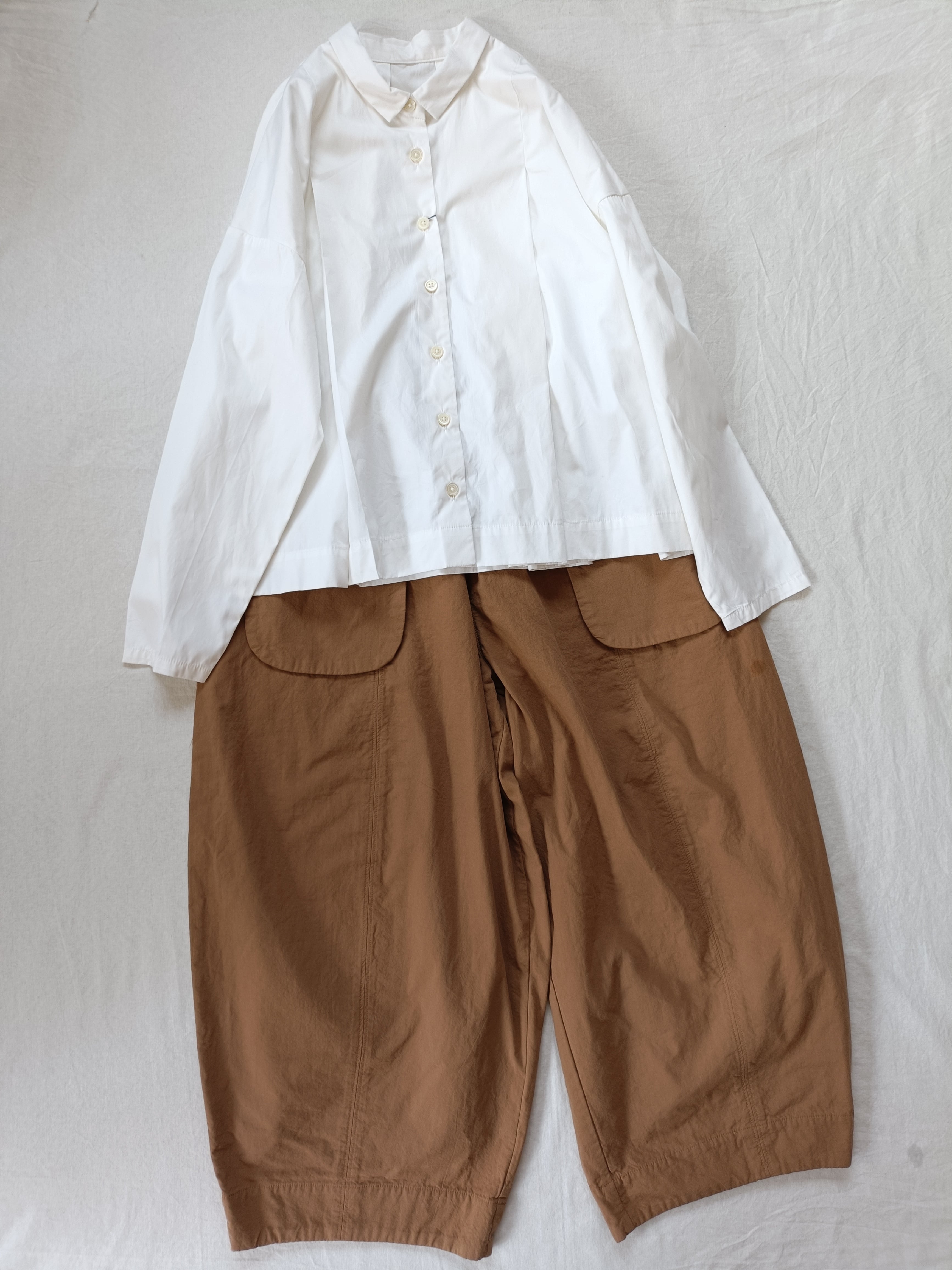 ワイド柔らか綿パンツ付けポケット Cotton House Aya | 工房294 受注