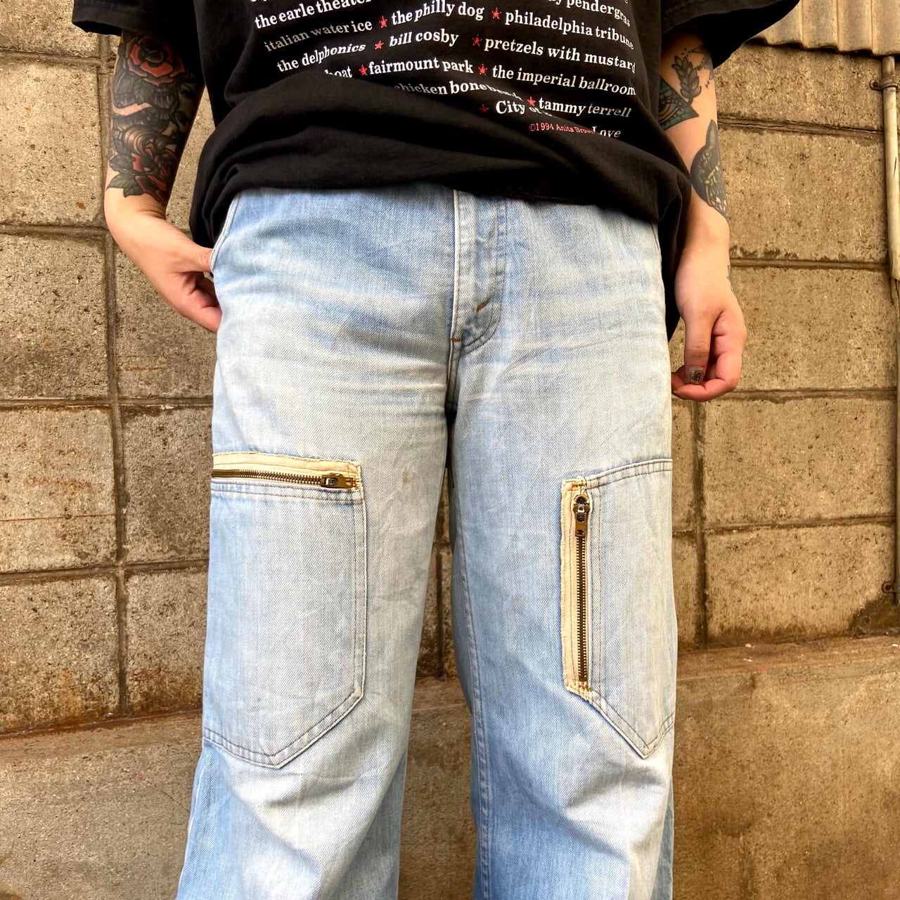 70年代 ビンテージ オレンジタブ スモールe Levi's リーバイス フレア