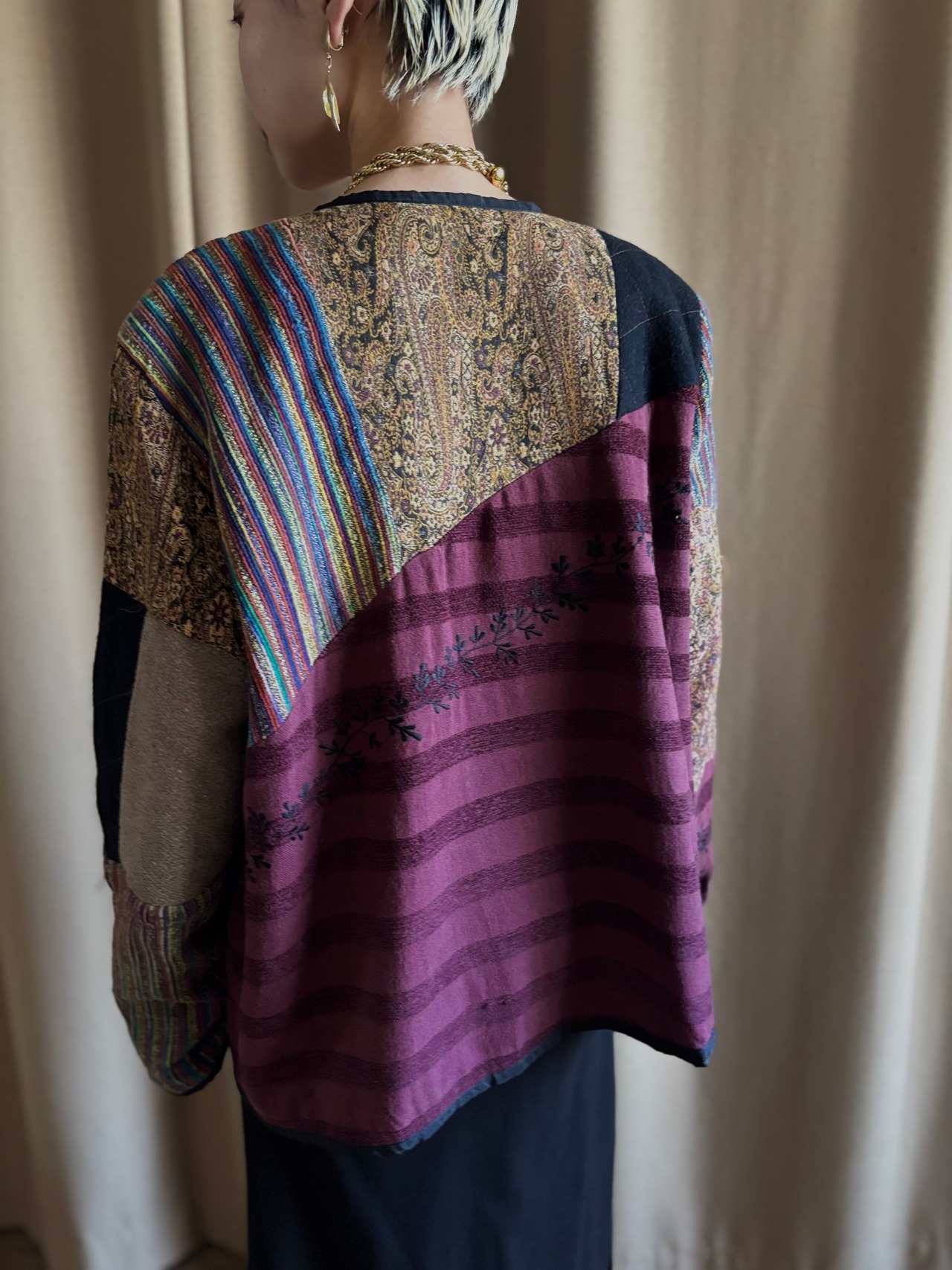 patchwork design import light jacket-4441-11