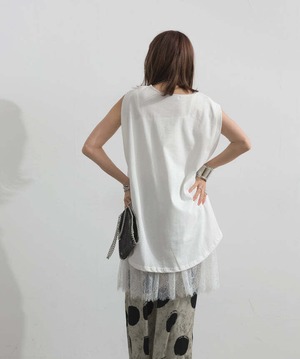 AE2972 ロゴフレンチスリーブプルオーバー offwhite