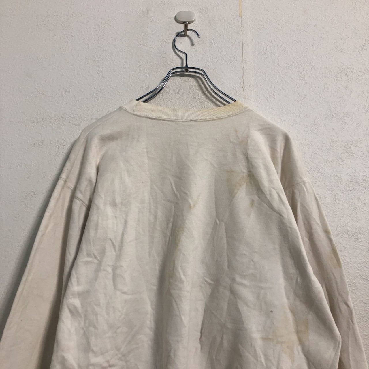 COTTON DELUXE プリント スウェット トレーナー M ホワイト コットン  