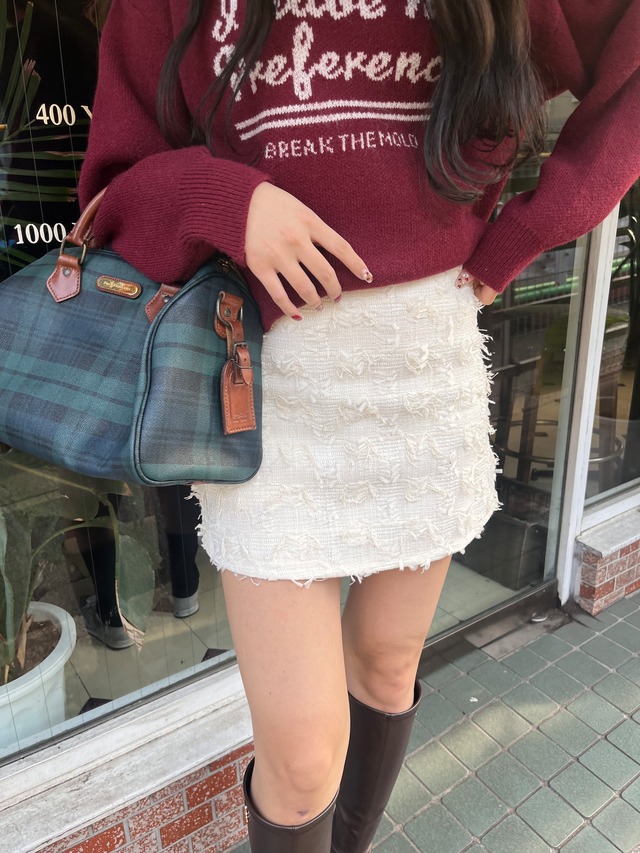 【LAST1】fringe skirt
