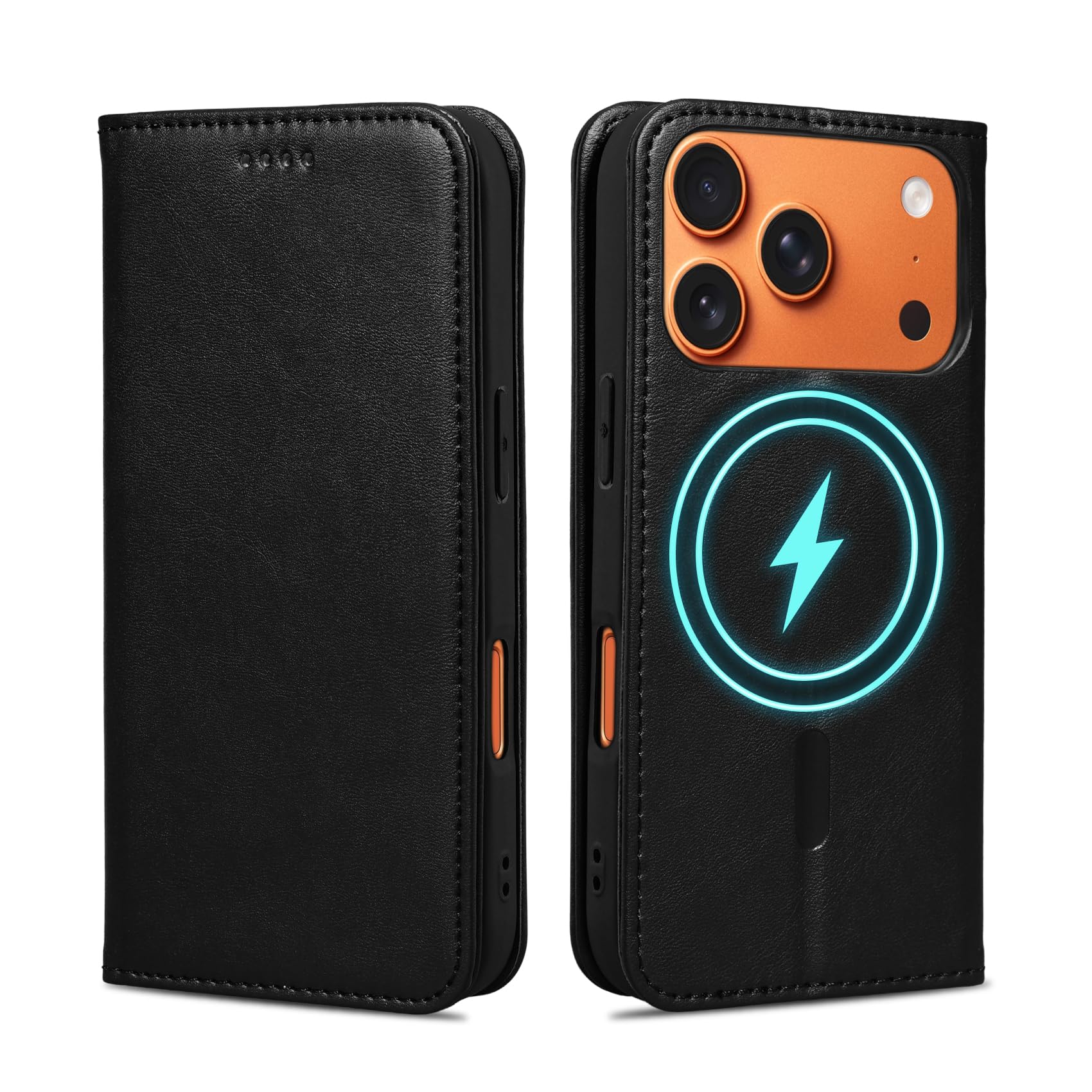 Rssviss iPhone 18 Pro 用 ケース 手帳型 MagSafe対応 iPhone 17Pro用 手帳型 6.3インチ ブラック W1M