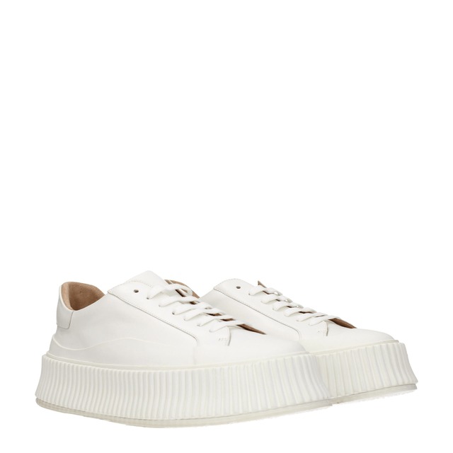 【新品】JIL SANDER ジルサンダー レディース スニーカー レザー ホワイト WS0002P4833NEVE