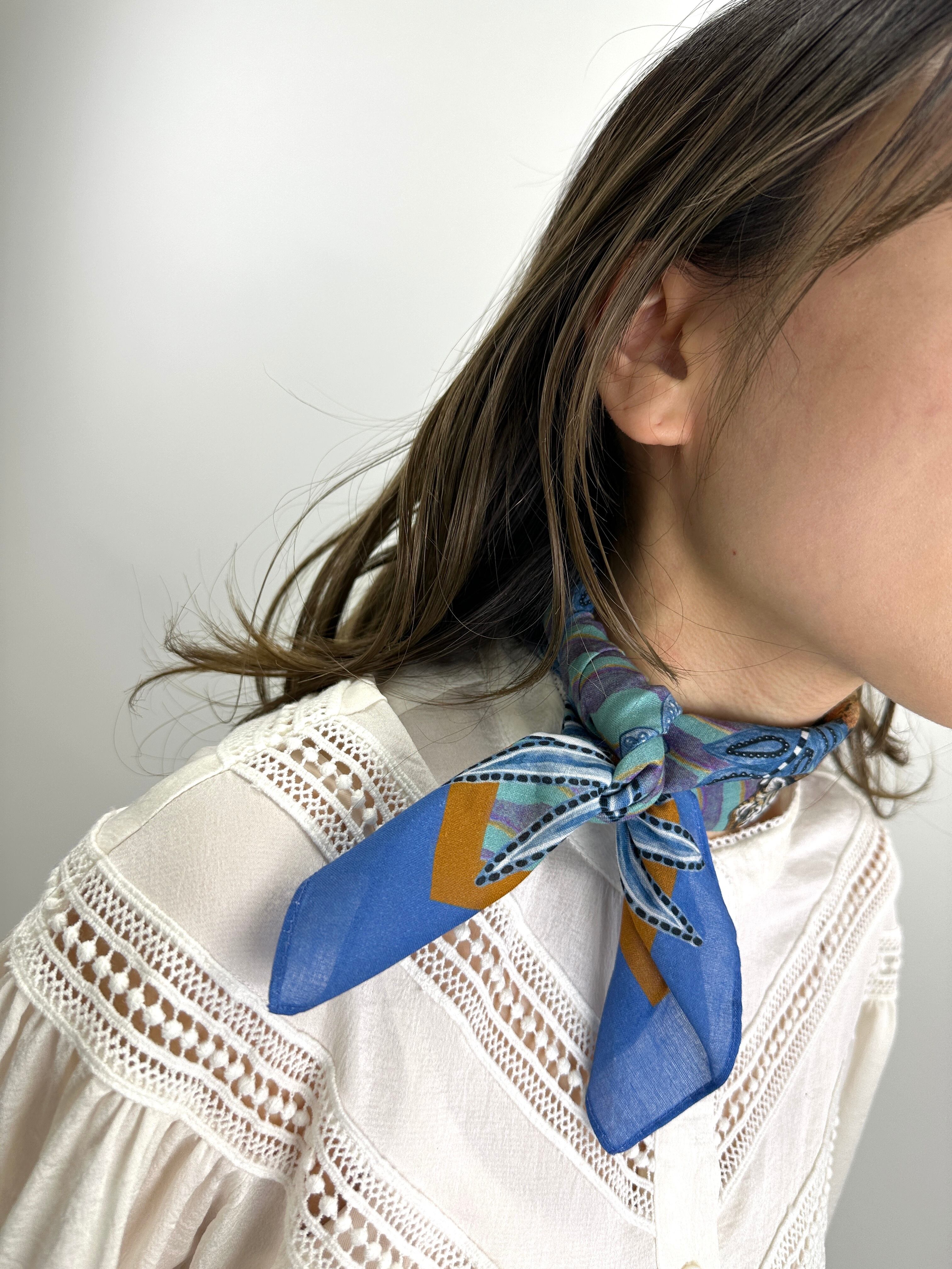 プリントバンダナ【タイガーブルー】 | sampo