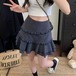 チェック柄アシメフリルティアードスカート ・78597