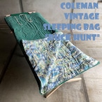 コールマン ビンテージ スリーピングバッグ ダックハント グリーン 70年代 YKKジップ ポリエステル 美品 寝袋 シュラフ COLEMAN キャンプ C