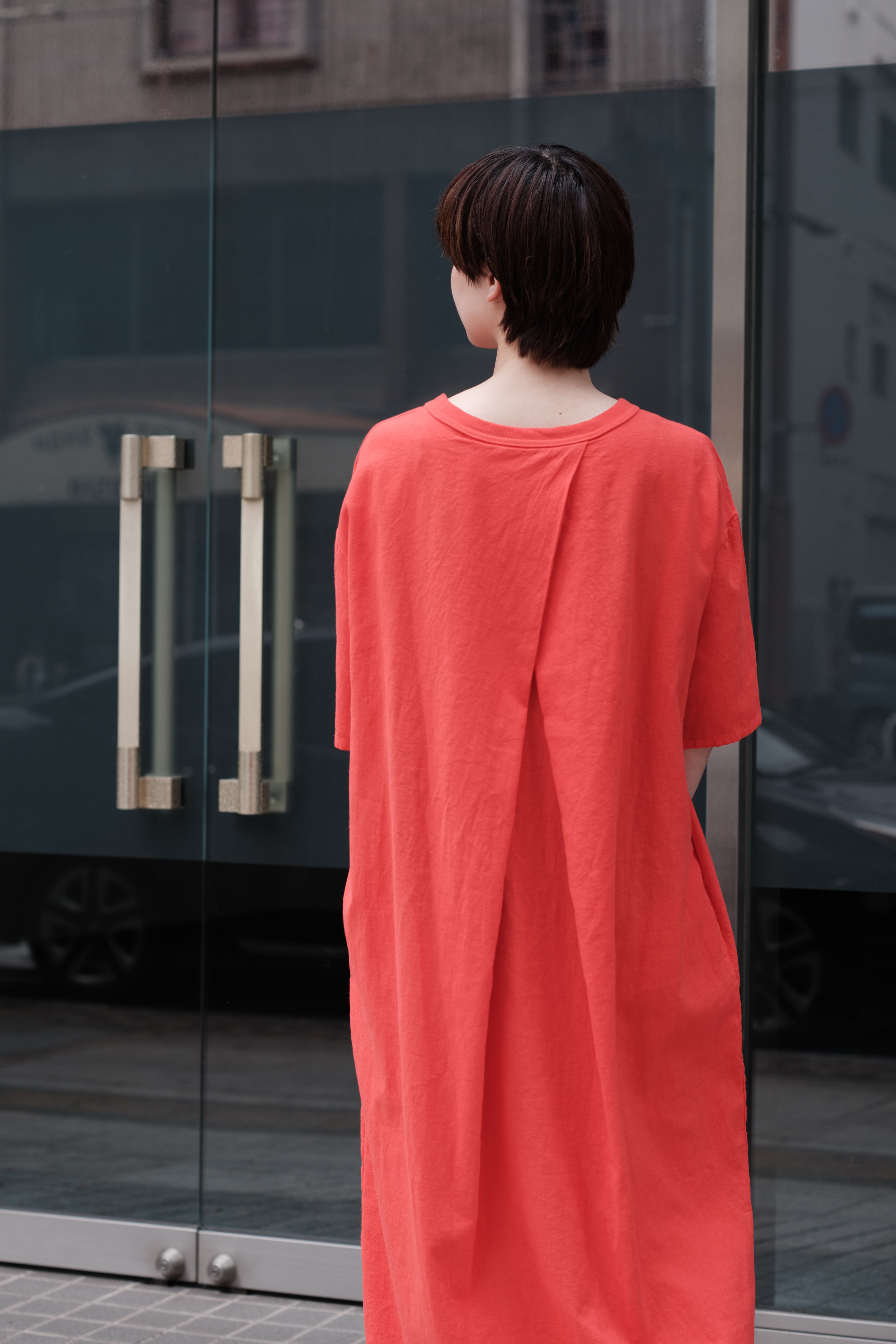 maillot】linen rich back tuck half sleeve shirt-OP | theater(シアター)