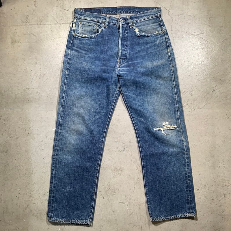 60's～ LEVI'S リーバイス 501 デニム Big E 平行ステッチ 刻印6 セルヴィッジ 足長R ズレカン W32 ダメージ リペア有  USA製 希少 ヴィンテージ BA-1643 RM2062HH | agito vintage powered by BASE