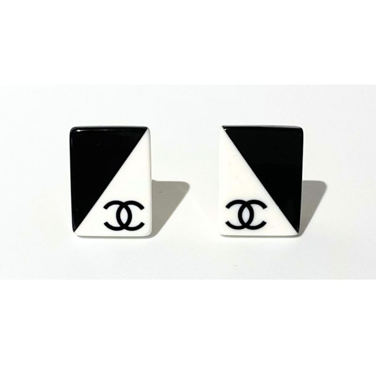 CHANEL シャネル イヤリング ココマーク スクエア モノトーン 01P刻 01 