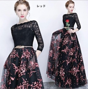 送料無料 未使用 発表会 舞台衣装 チュ－ル パーティ フォーマルドレス 9号 M [OPN2754]